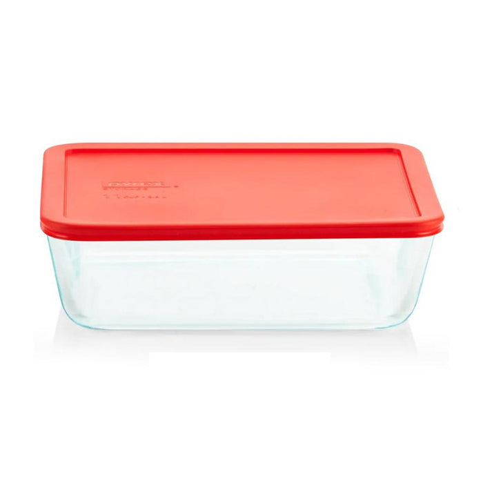 Pyrex Simply_Store_con_tapa 23.4cmx18.8cmx6.8cm 2.6L w/Red