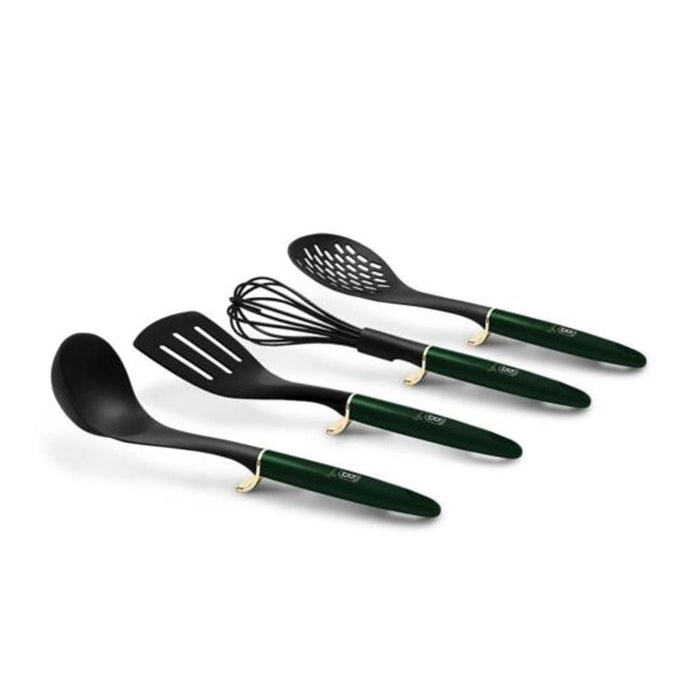 Berlinger Haus Bazar Juego de cucharona de 4 piezas y soporte Coleccion Emerald